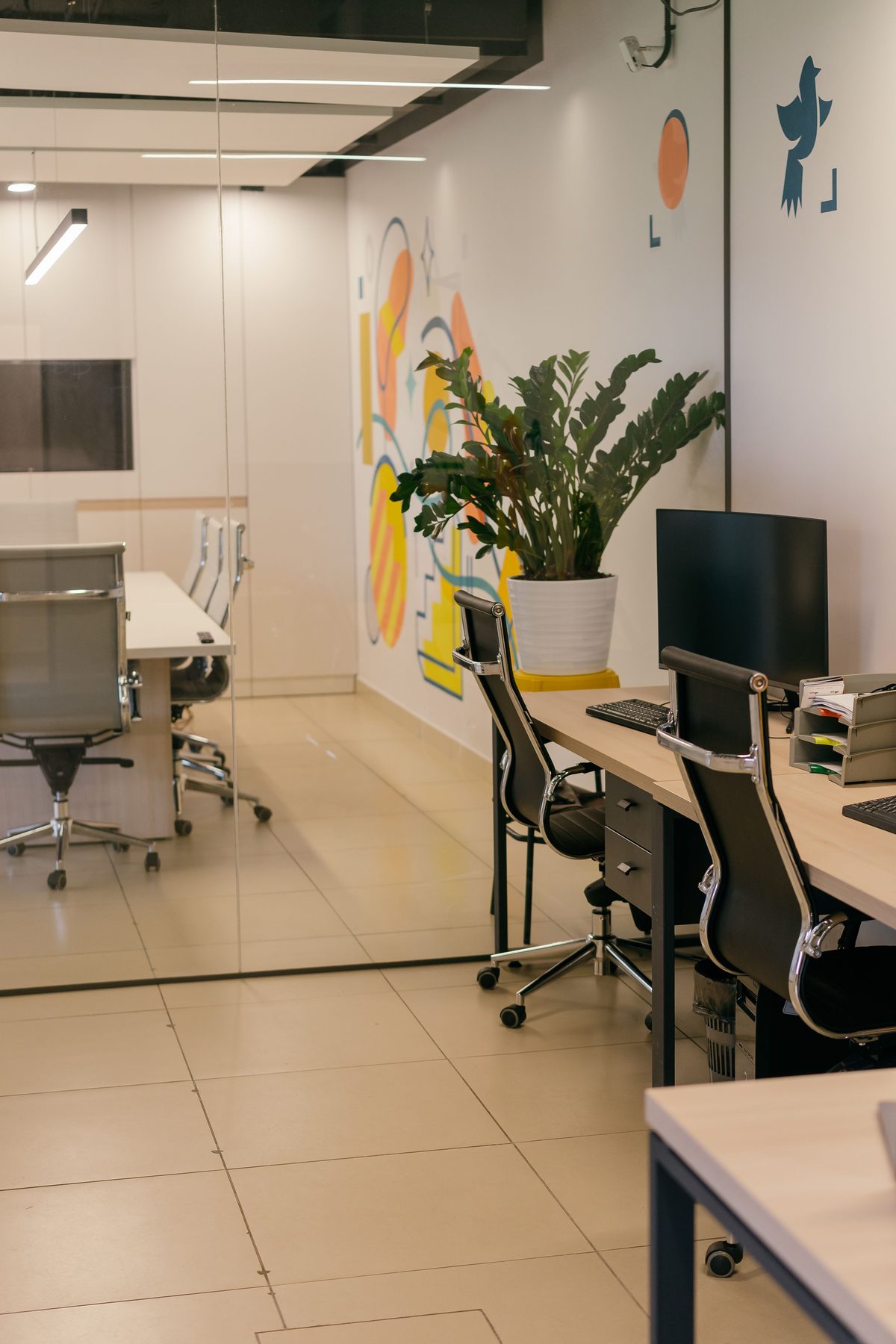 A bright, well-maintained commercial office